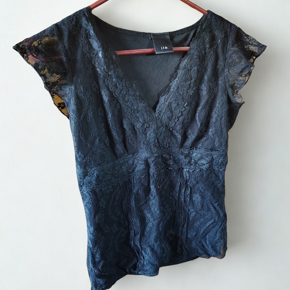 Black Lace Blouse